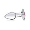 Booty Sparks Pink Gem Glass Anal Plug - Small - Anal Products