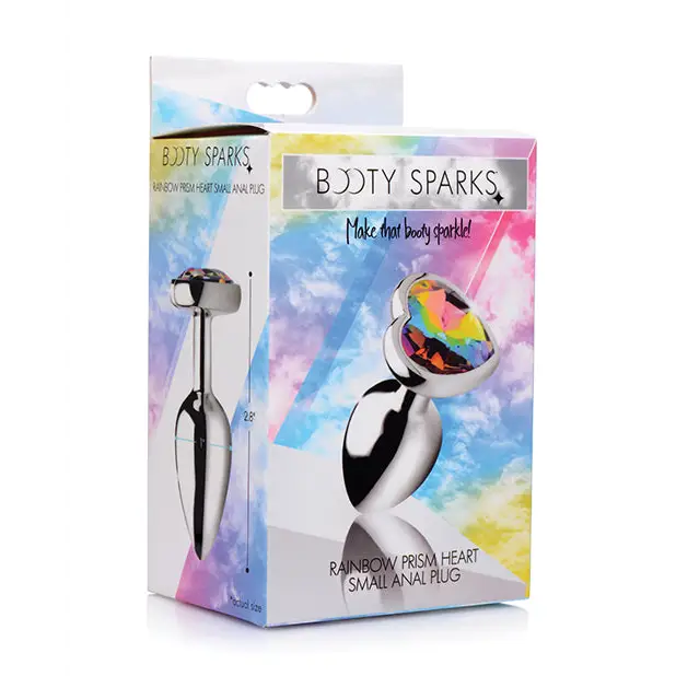 Booty Sparks Rainbow Prism Heart Anal Plug - Small - Anal Products