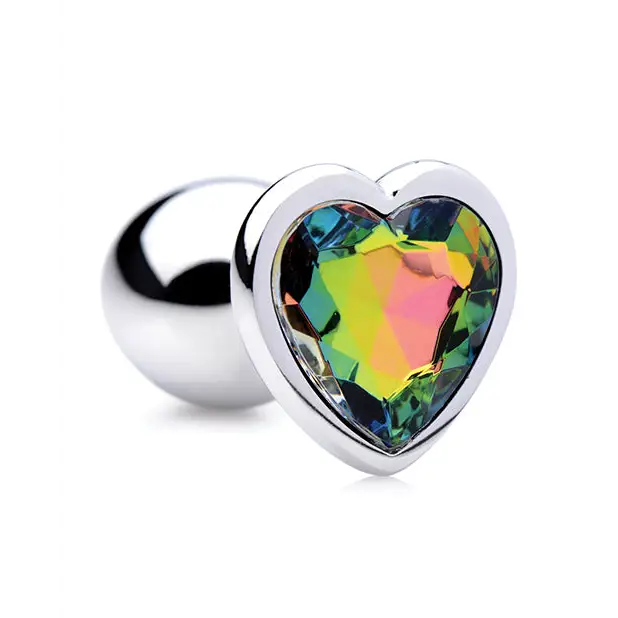Booty Sparks Rainbow Prism Heart Anal Plug - Small - Anal Products