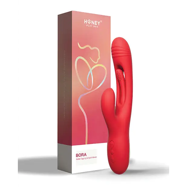 Bora-Rabbit Tapping G-spot Vibrator - Red