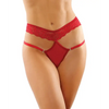 Bottoms Up Ren Microfiber Bikini Panty w/Lace Waist Red S/M - Lingerie - Packaged