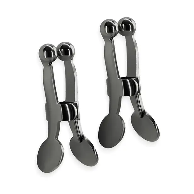 Bound C1 Nipple Clamps - Gunmetal - Bondage Blindfolds & Restraints