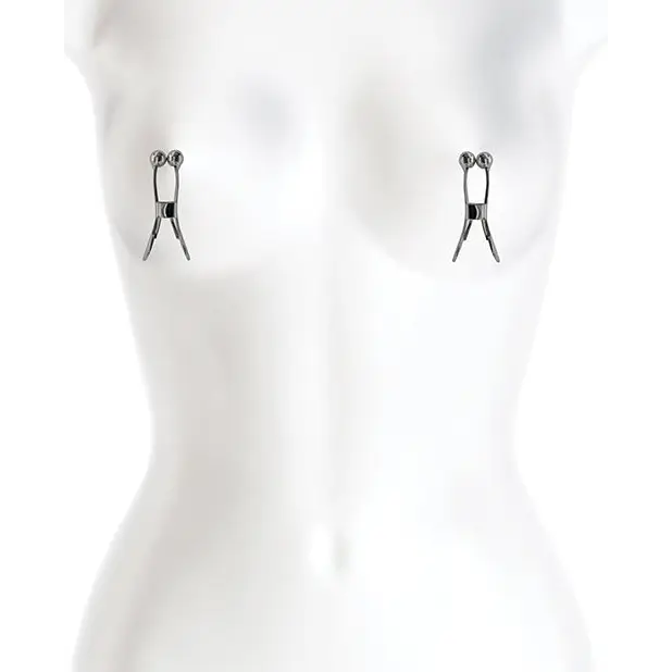 Bound C1 Nipple Clamps - Gunmetal - Bondage Blindfolds & Restraints
