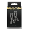 Bound C1 Nipple Clamps - Gunmetal - Bondage Blindfolds & Restraints