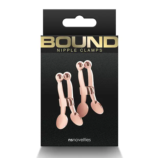 Bound C1 Nipple Clamps - Rose Gold - Bondage Blindfolds & Restraints