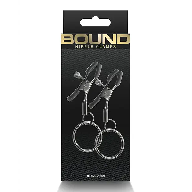 Bound C2 Nipple Clamps - Gunmetal - Bondage Blindfolds & Restraints
