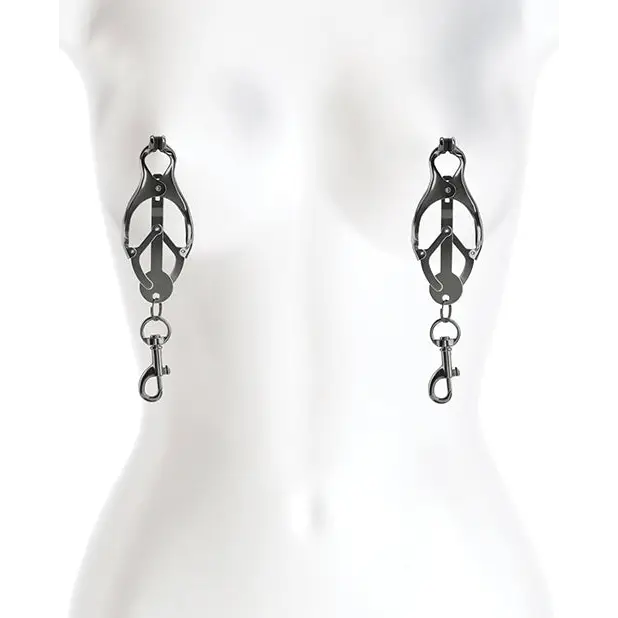 Bound C3 Nipple Clamps - Gunmetal - Bondage Blindfolds & Restraints
