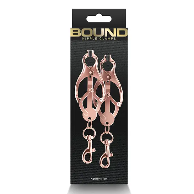 Bound C3 Nipple Clamps - Rose Gold - Bondage Blindfolds & Restraints