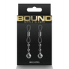 Bound D1 Nipple Clamps - Gunmetal - Bondage Blindfolds & Restraints