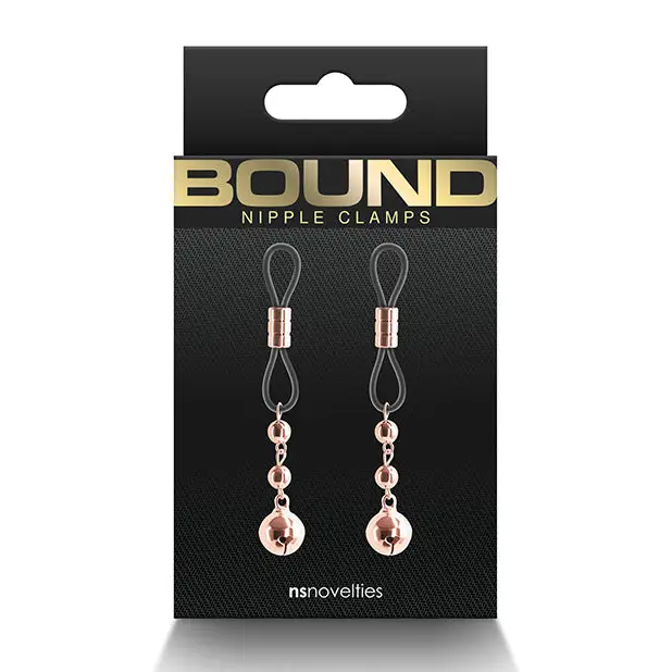 Bound D1 Nipple Clamps - Rose Gold - Bondage Blindfolds & Restraints