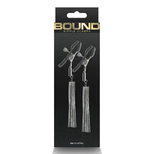 Bound D2 Nipple Clamps - Gunmetal - Bondage Blindfolds & Restraints