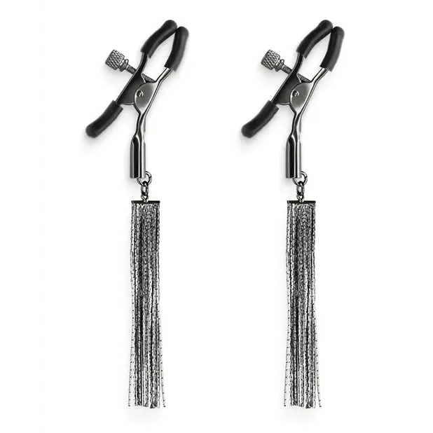 Bound D2 Nipple Clamps - Gunmetal - Bondage Blindfolds & Restraints
