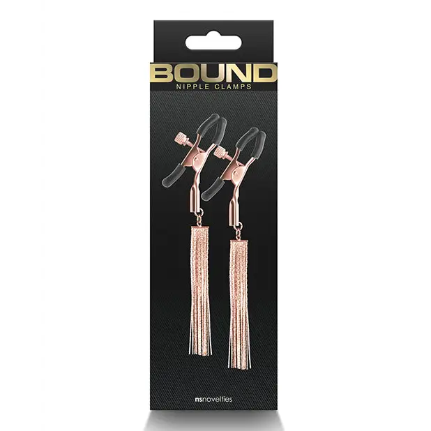 Bound D2 Nipple Clamps - Rose Gold - Bondage Blindfolds & Restraints