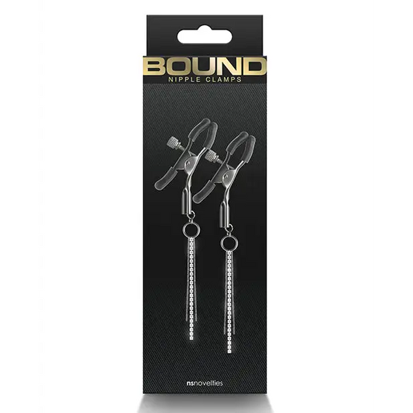 Bound D3 Nipple Clamps - Gunmetal - Bondage Blindfolds & Restraints