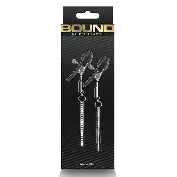 Bound D3 Nipple Clamps - Gunmetal - Bondage Blindfolds & Restraints