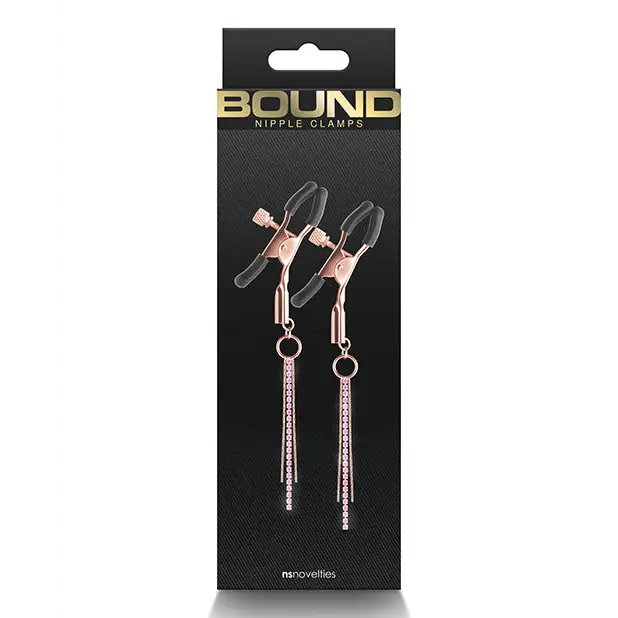 Bound D3 Nipple Clamps - Rose Gold - Bondage Blindfolds & Restraints