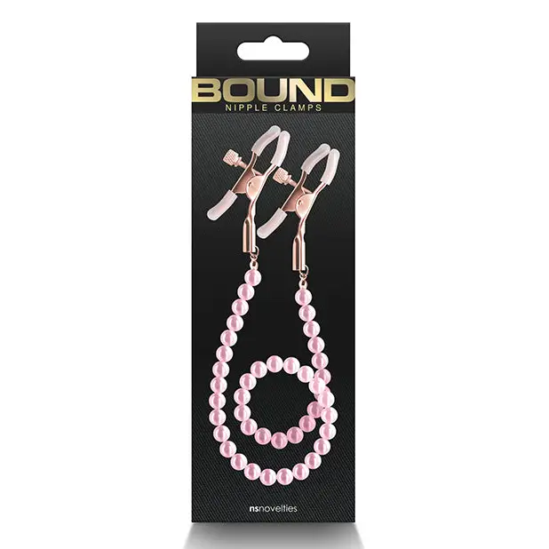 Bound DC1 Nipple Clamps - Pink - Bondage Blindfolds & Restraints