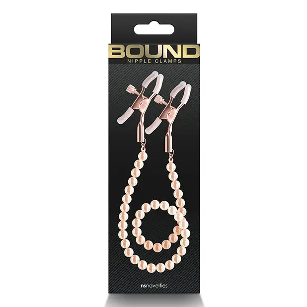 Bound DC1 Nipple Clamps - Rose Gold - Bondage Blindfolds & Restraints