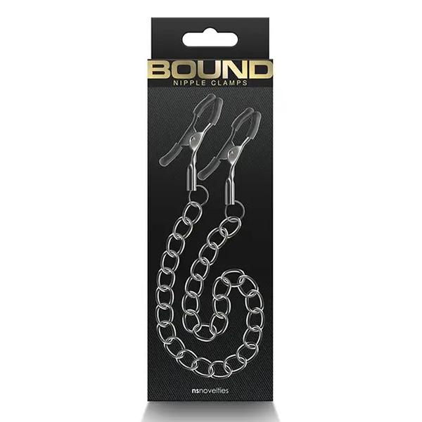 Bound DC2 Nipple Clamps - Gunmetal - Bondage Blindfolds & Restraints