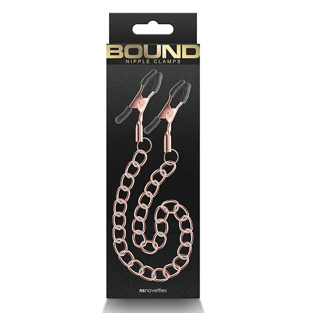 Bound DC2 Nipple Clamps - Rose Gold - Bondage Blindfolds & Restraints
