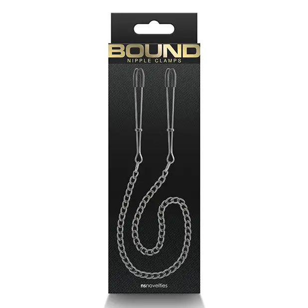 Bound DC3 Nipple Clamps - Gunmetal - Bondage Blindfolds & Restraints