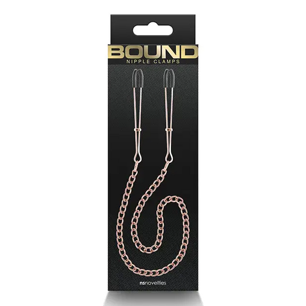 Bound DC3 Nipple Clamps - Rose Gold - Bondage Blindfolds & Restraints