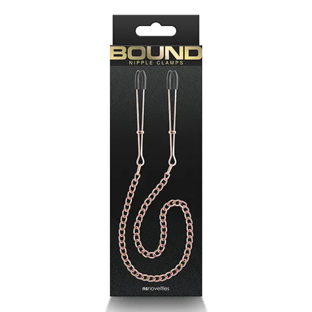 Bound DC3 Nipple Clamps - Rose Gold - Bondage Blindfolds & Restraints