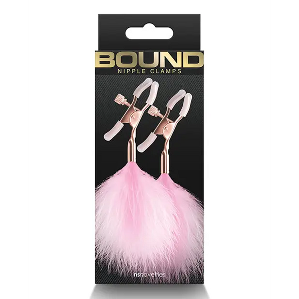 Bound F1 Nipple Clamps - Pink - Bondage Blindfolds & Restraints