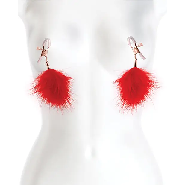 Bound F1 Nipple Clamps - Red - Bondage Blindfolds & Restraints