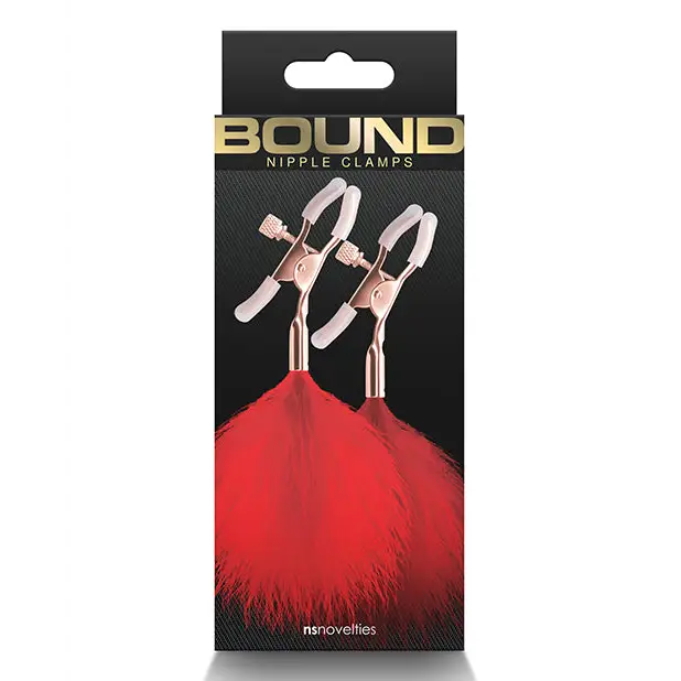 Bound F1 Nipple Clamps - Red - Bondage Blindfolds & Restraints