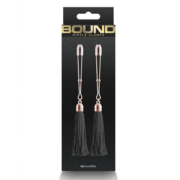 Bound T1 Nipple Clamps - Black - Bondage Blindfolds & Restraints