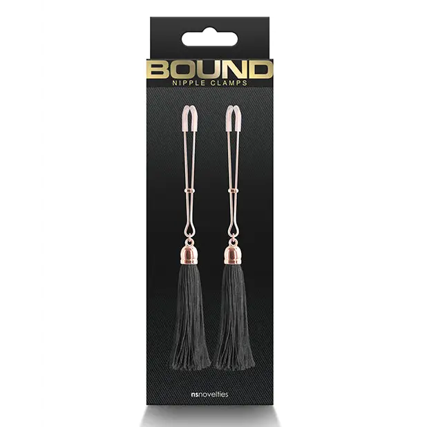 Bound T1 Nipple Clamps - Black - Bondage Blindfolds & Restraints