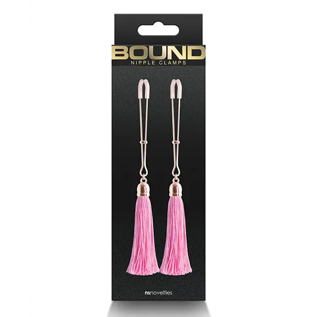 Bound T1 Nipple Clamps - Pink - Bondage Blindfolds & Restraints