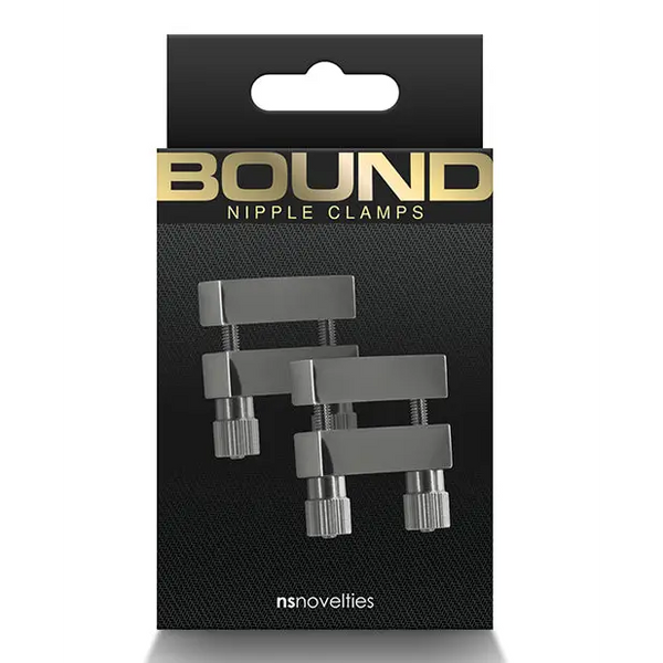 Bound V1 Nipple Clamps - Gunmetal - Bondage Blindfolds & Restraints