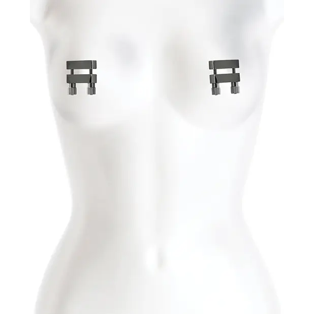 Bound V1 Nipple Clamps - Gunmetal - Bondage Blindfolds & Restraints