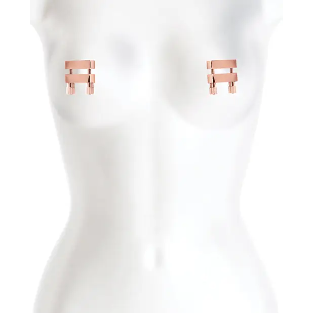 Bound V1 Nipple Clamps - Rose Gold - Bondage Blindfolds & Restraints