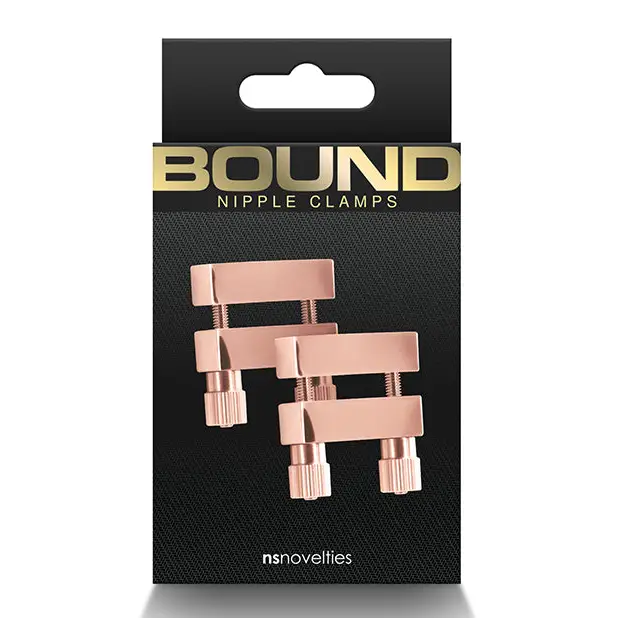 Bound V1 Nipple Clamps - Rose Gold - Bondage Blindfolds & Restraints