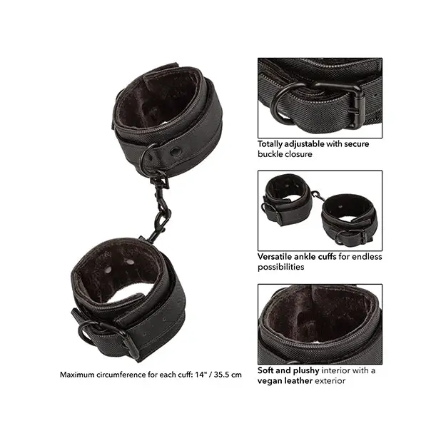 Boundless Ankle Cuffs - Black - Bondage Blindfolds & Restraints