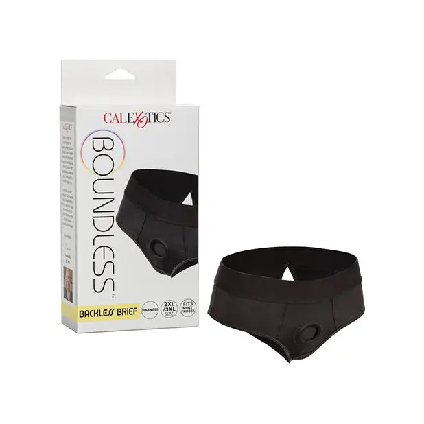 Boundless Backless Brief 2XL/3XL - Black - Strap Ons