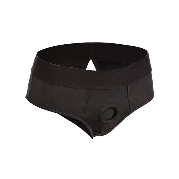 Boundless Backless Brief L/XL - Black - Strap Ons
