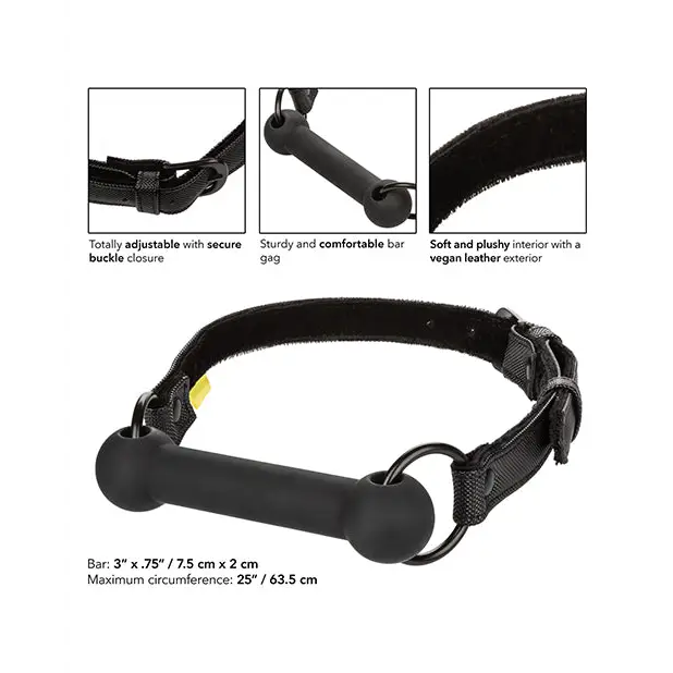 Boundless Bar Gag - Black - Bondage Blindfolds & Restraints