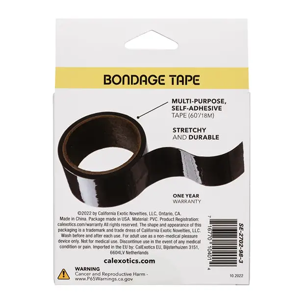 Boundless Bondage Tape - Black - Bondage Blindfolds & Restraints