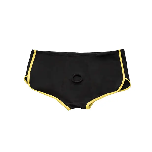 Boundless Boxer Brief - Black/Yellow S/M - Strap Ons