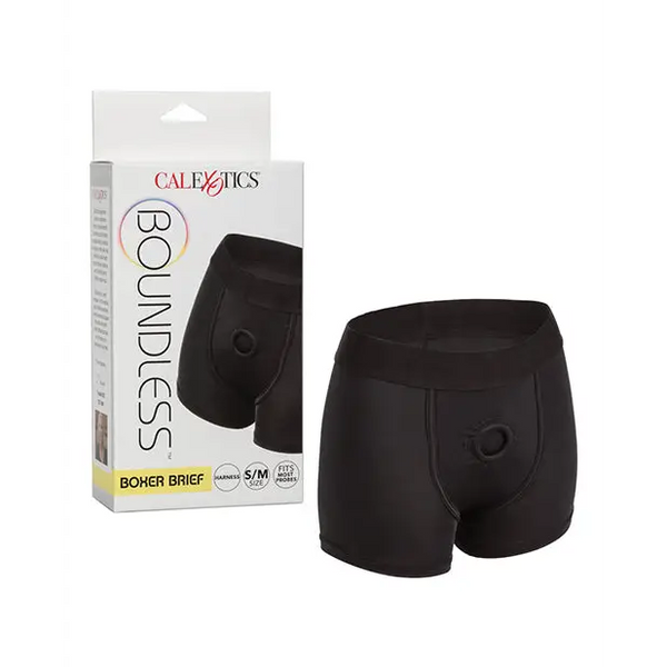 Boundless Boxer Brief S/M - Black - Strap Ons