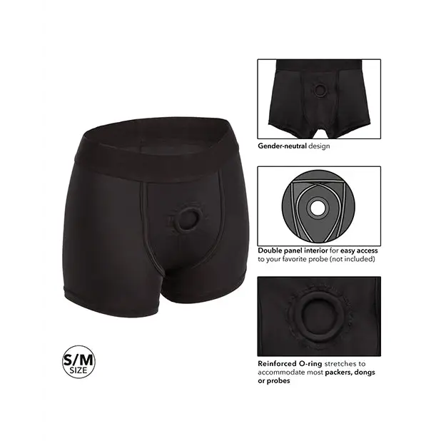 Boundless Boxer Brief S/M - Black - Strap Ons