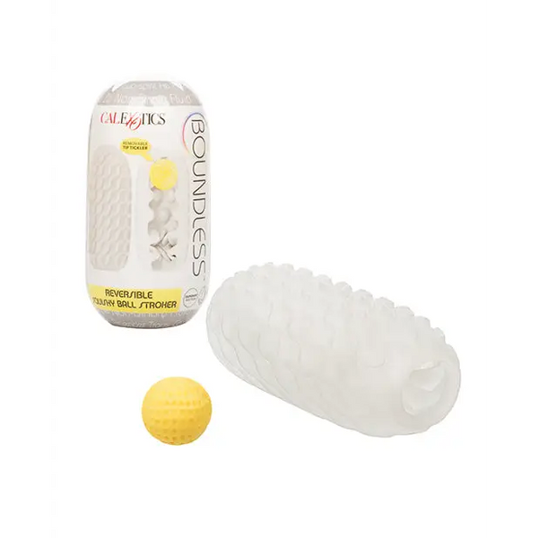 Boundless Reversible Squishy Ball Stroker - Yellow - Dolls & Masturbators