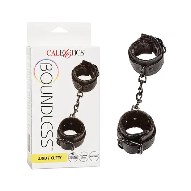 Boundless Wrist Cuffs - Black - Bondage Blindfolds & Restraints