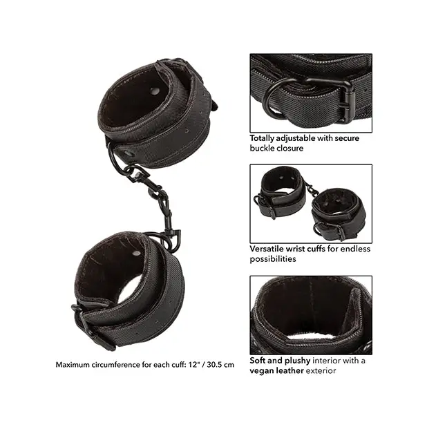 Boundless Wrist Cuffs - Black - Bondage Blindfolds & Restraints