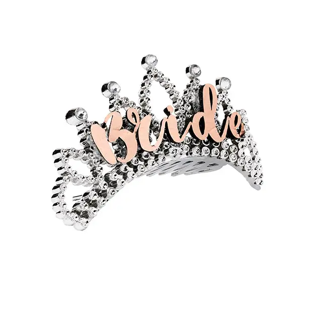 Bride Tiara - Rose Gold - Bachelorette & Party Supplies