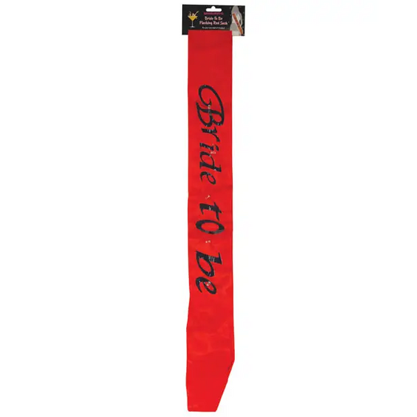 Bride to Be Flashing Sash - Red - Bachelorette & Party Supplies